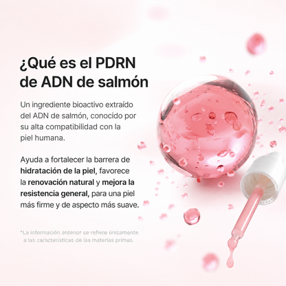 Medicube® Serum ADN de Salmón PDRN Rosa - Glow, hidratación, firmeza, elasticidad y tono más uniforme.