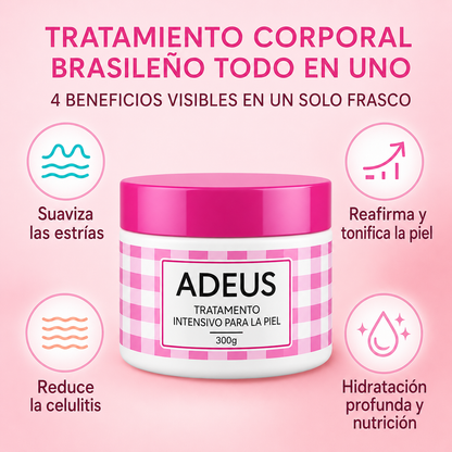 ADEUS Crema Brasileña™ - Para Piel Seca, Estrías, Celulitis visual y falta de Firmeza.