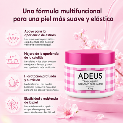 ADEUS Crema Brasileña Para Piel Seca Estrías Celulitis visual y falta de Firmeza