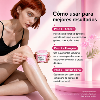 ADEUS Crema Brasileña Para Piel Seca Estrías Celulitis visual y falta de Firmeza