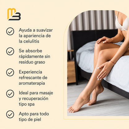 M3 Naturals® -  Aceite de masaje Anticelulitis infundido con Colágeno y Células Madre
