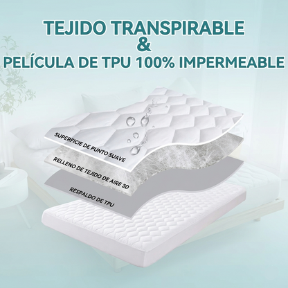 Protector de Colchón Antifluidos Premium Yaque's® + 2 Fundas de Almohadas Gratis