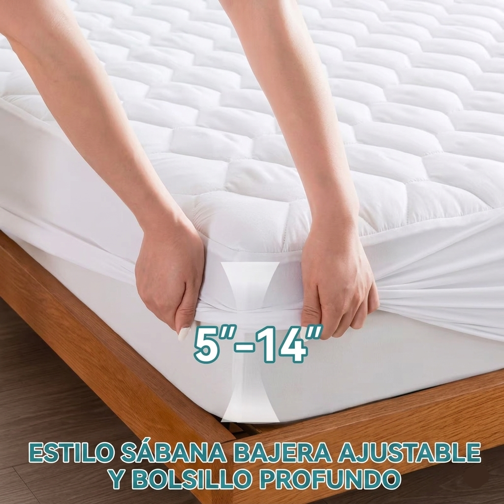 Protector de Colchón Antifluidos Premium Yaque's® + 2 Fundas de Almohadas Gratis