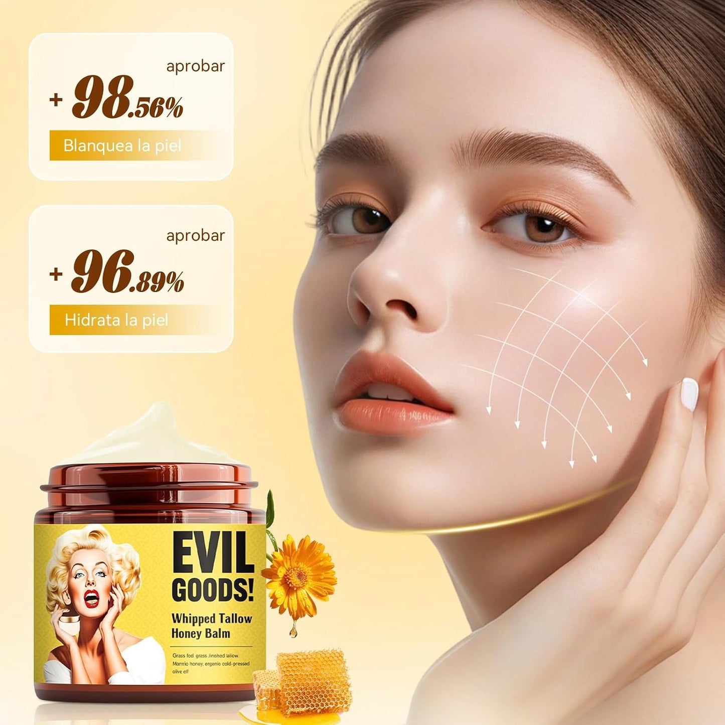 Evil Goods™ - Crema Nutritiva Hidratante con Tallow de Res, Piel Seca y Sensible