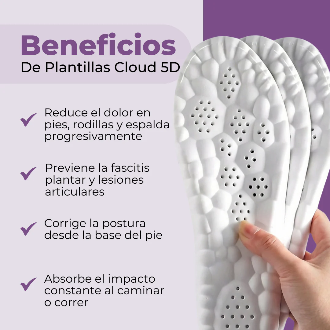 Plantillas Cloud-Comfy 5D | Elimina el dolor de pies para siempre