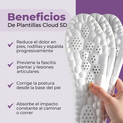 Plantillas Cloud-Comfy 5D | Elimina el dolor de pies para siempre