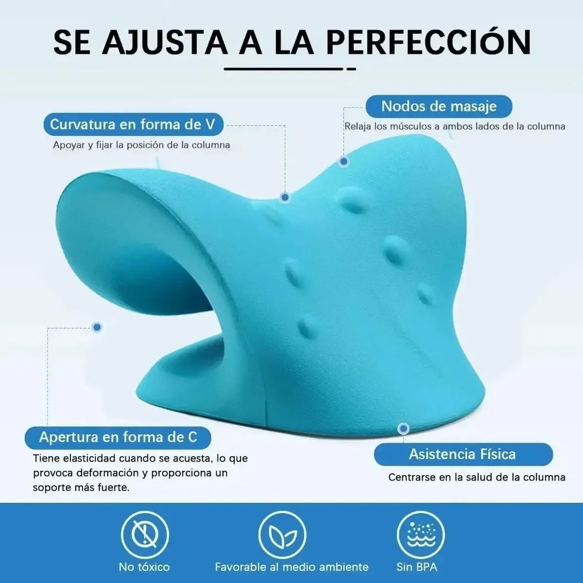 Cervionix® - Almohada alineador cervical ergonómico