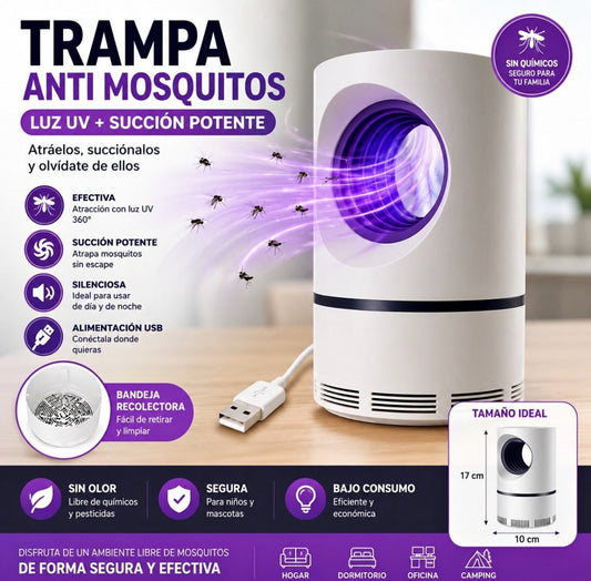 Lámpara Anti-Mosquitos UV™ - Práctica y sin químicos